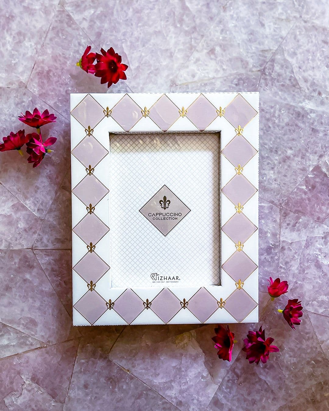 Gingham Cappuccino Photo Frame