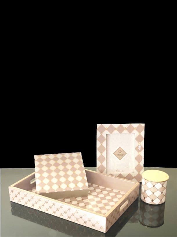 Gingham Cappuccino Hamper Large