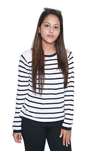 Miss18 stripre top with Silver Lurex