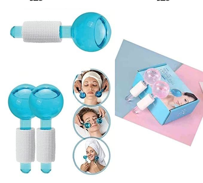 Facial Ice Globe,Smart Cool Face Roller Ball, Facial Massage Tools for for Neck Eye Circle Reduce Puffiness Anti Ageing Wriknles Soothing Firming Skin