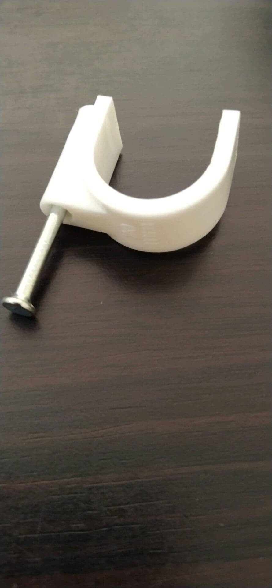 AFT Hi-Tech 12mm Diameter Wire Fastener Circle Cable Clips with Metal Nail (100 Pcs)