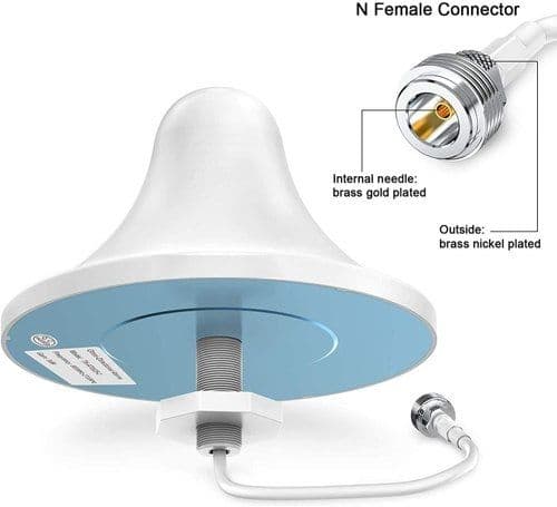 Indoor 4G LTE Ceiling Mount Omni Directional Antenna Includes Mounting Kit with 15CM Cable N Female Connector