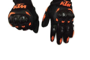 KTM Moto Biker Hand Gloves for Riding Bikes/Motorcycles/Cycles (Orange, Large)