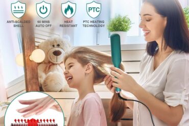 Hair Straightener - FIGMENT Hair Straightener Comb for Women & Men, Hair Styler, Straightener machine Brush/PTC Heating Electric Straightener with 5 Temperature Control Hair Straightener :- Multi Color