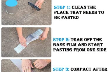 Waterproof Aluminium Rubber Tape for Leakage Repair, Hot & Cold Temperature Aluminium Foil Tape, Perfect for Sealing Roof & Water Leakage, Surface Crack, Metal & Pipe Repair, More